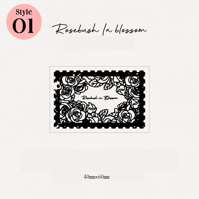 Blooming Rose Series wooden Stamps