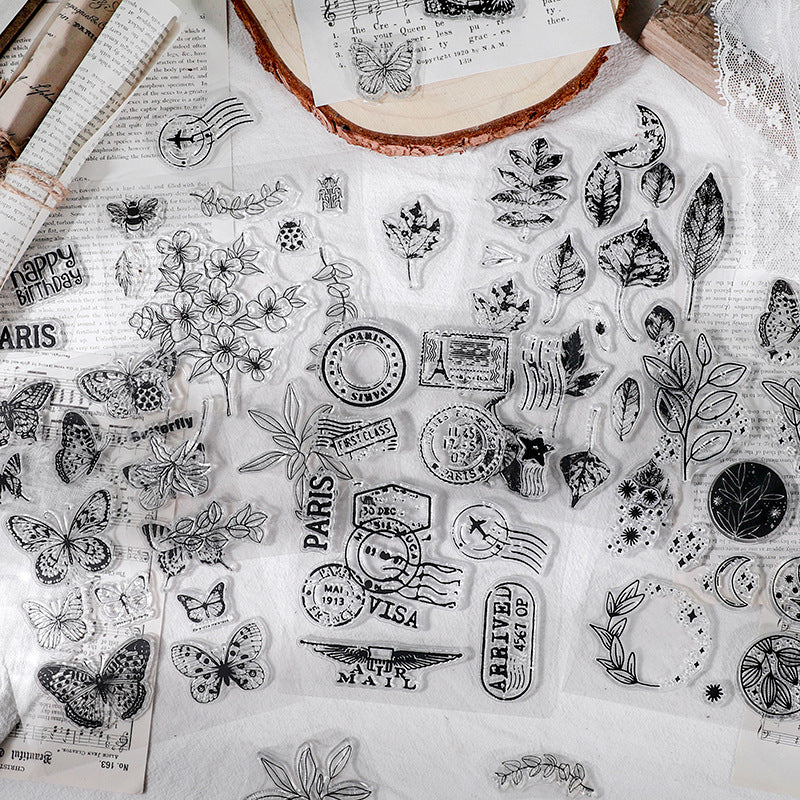 Vintage Series Transparent Silicone Stamp