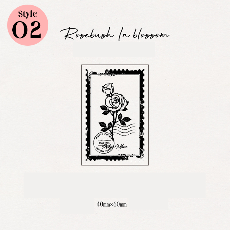 Blooming Rose Series wooden Stamps