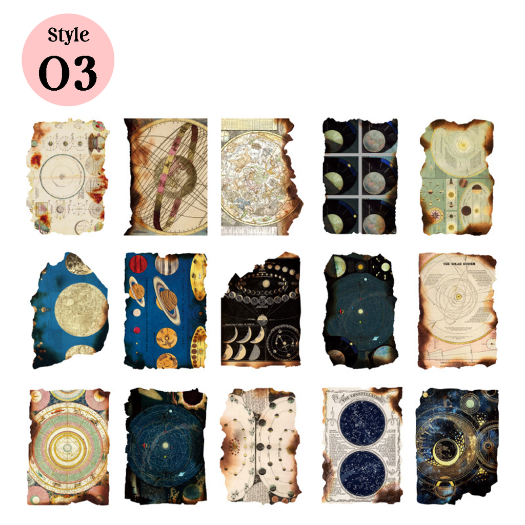 Burnt Debris Series Vintage Scrapbook Paper