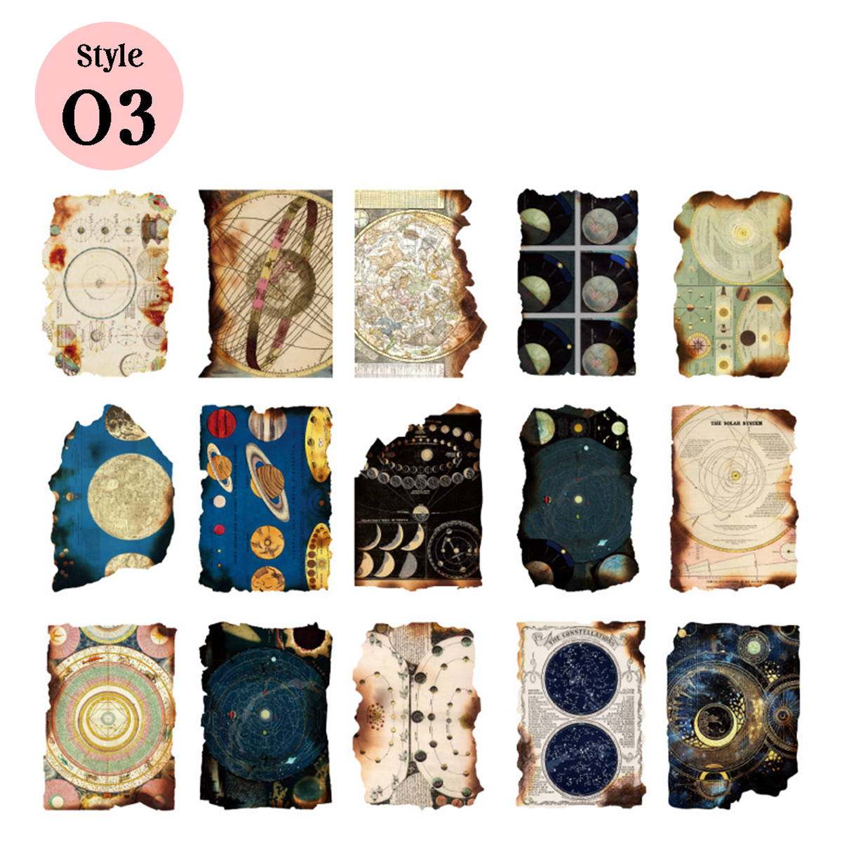 Burnt Debris Series Vintage Scrapbook Paper