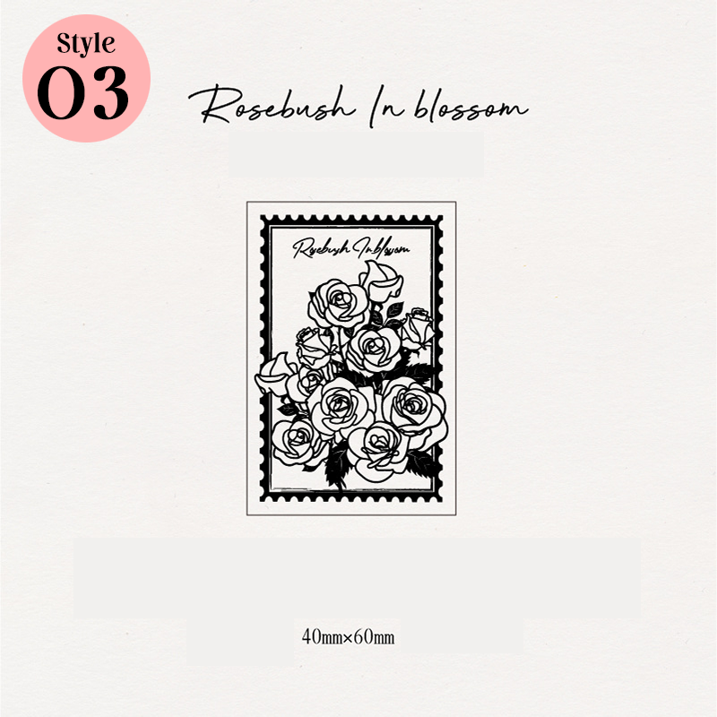 Blooming Rose Series wooden Stamps