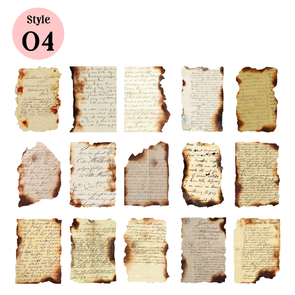 Burnt Debris Series Vintage Scrapbook Paper