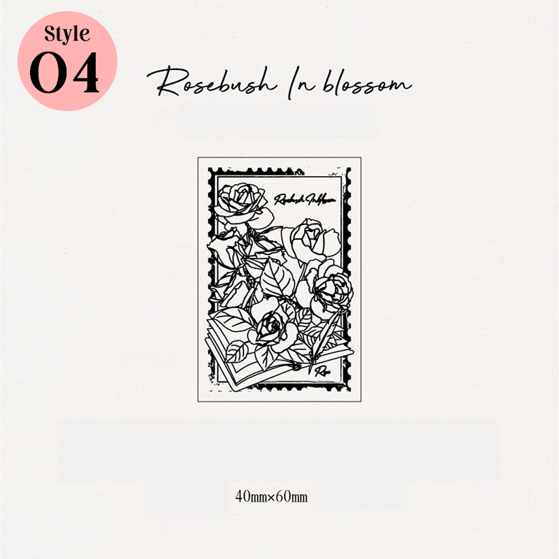Blooming Rose Series wooden Stamps