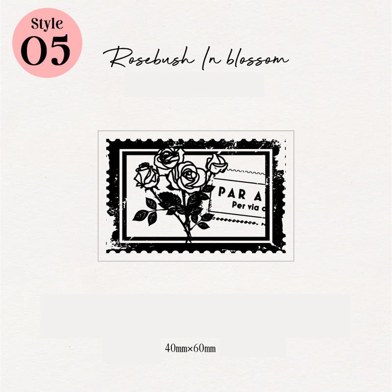 Blooming Rose Series wooden Stamps