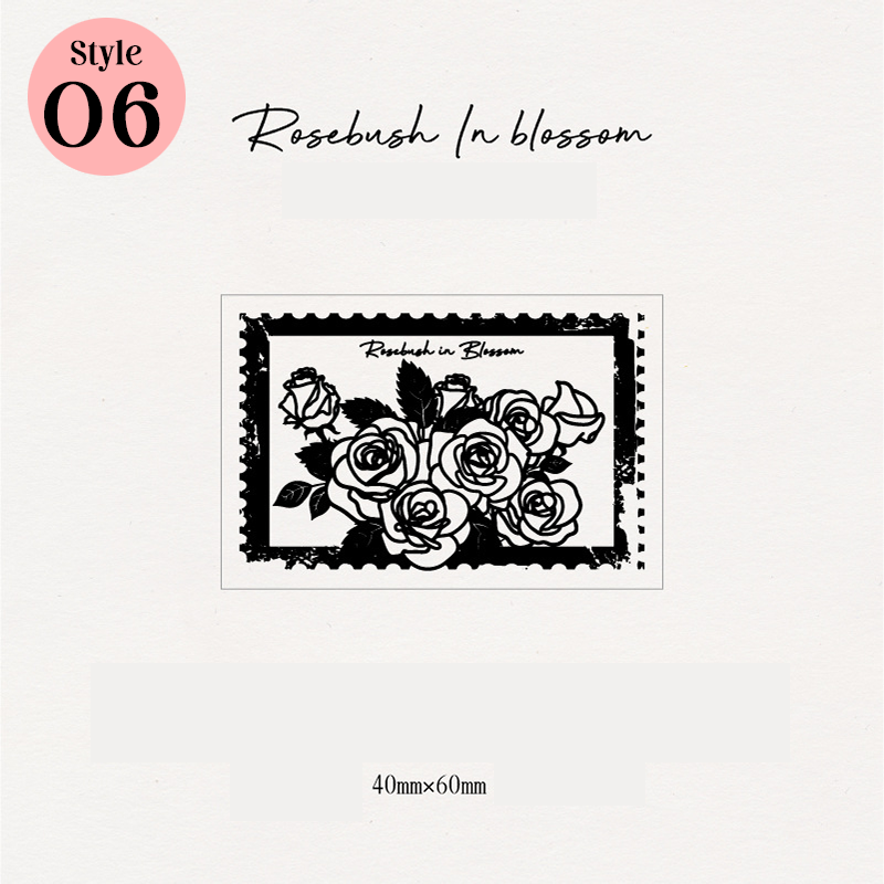 Blooming Rose Series wooden Stamps