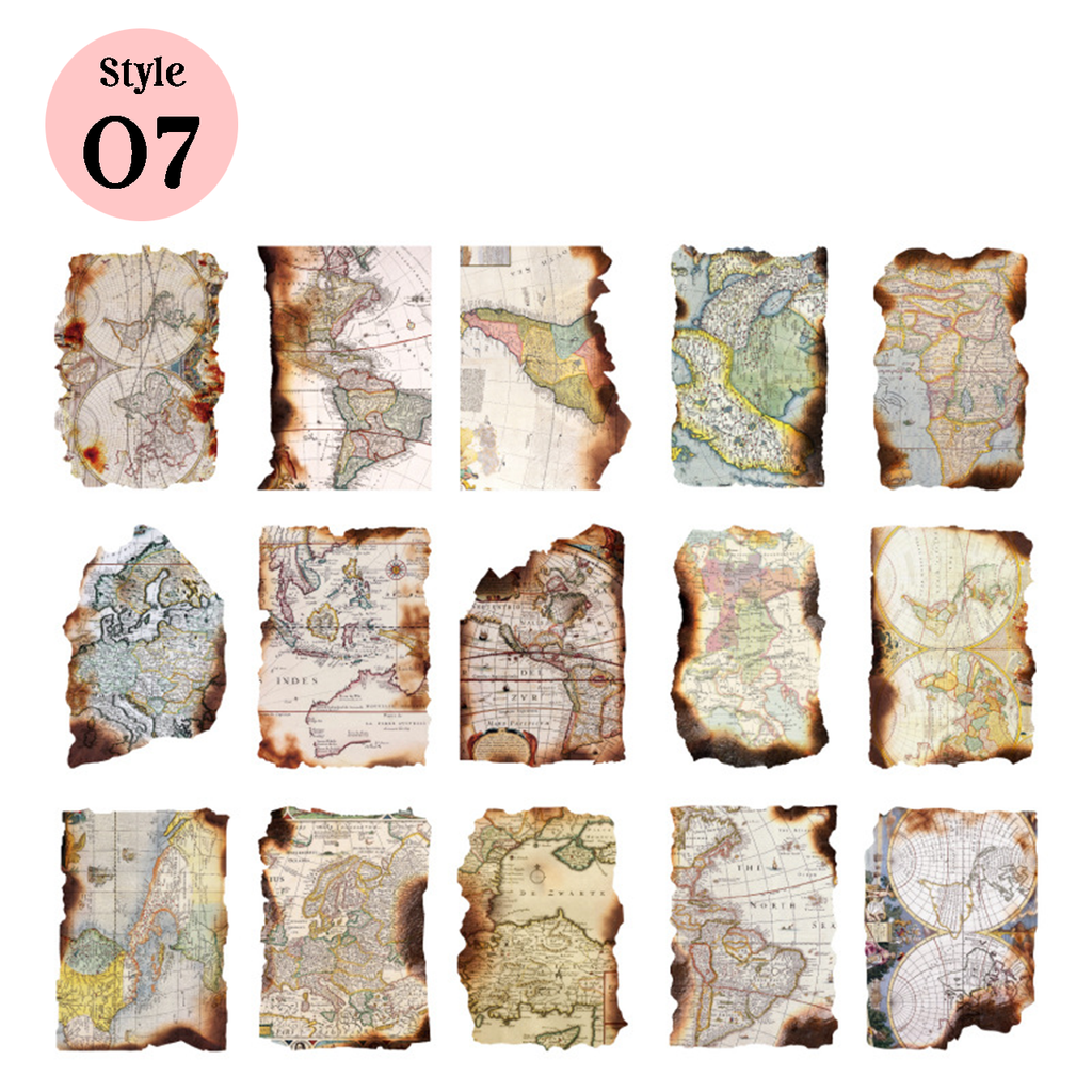 Burnt Debris Series Vintage Scrapbook Paper