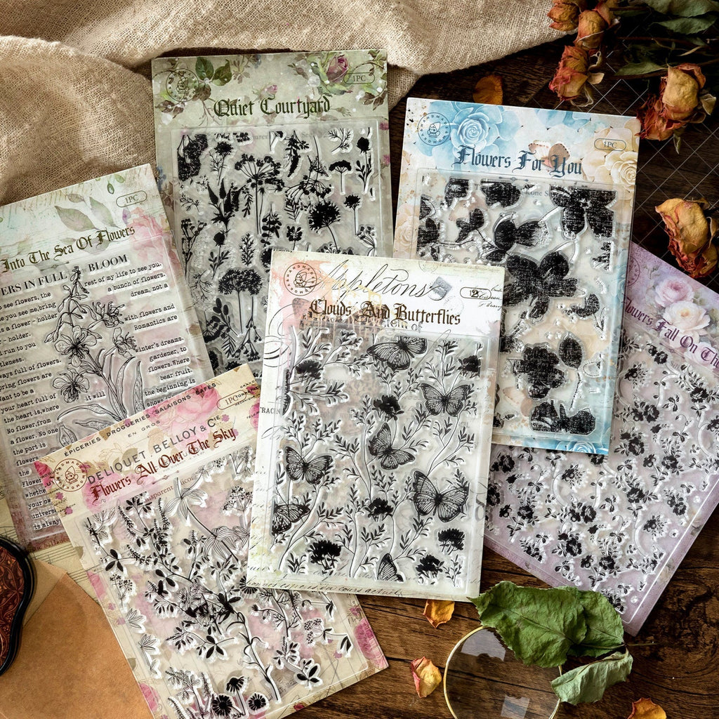 flowers and plants Transparent Silicone Stamps