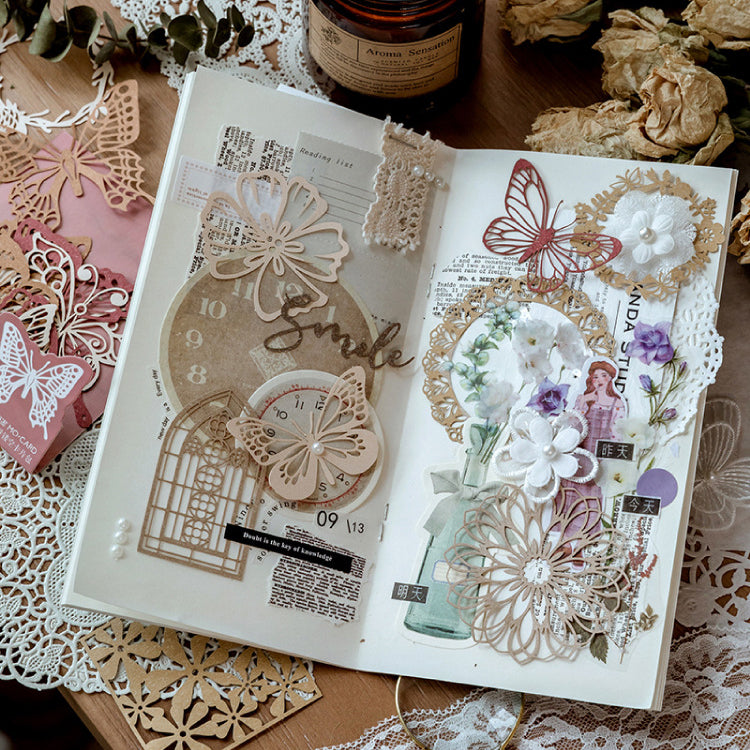 Floating Flower Series Embossed Die Cut Paper