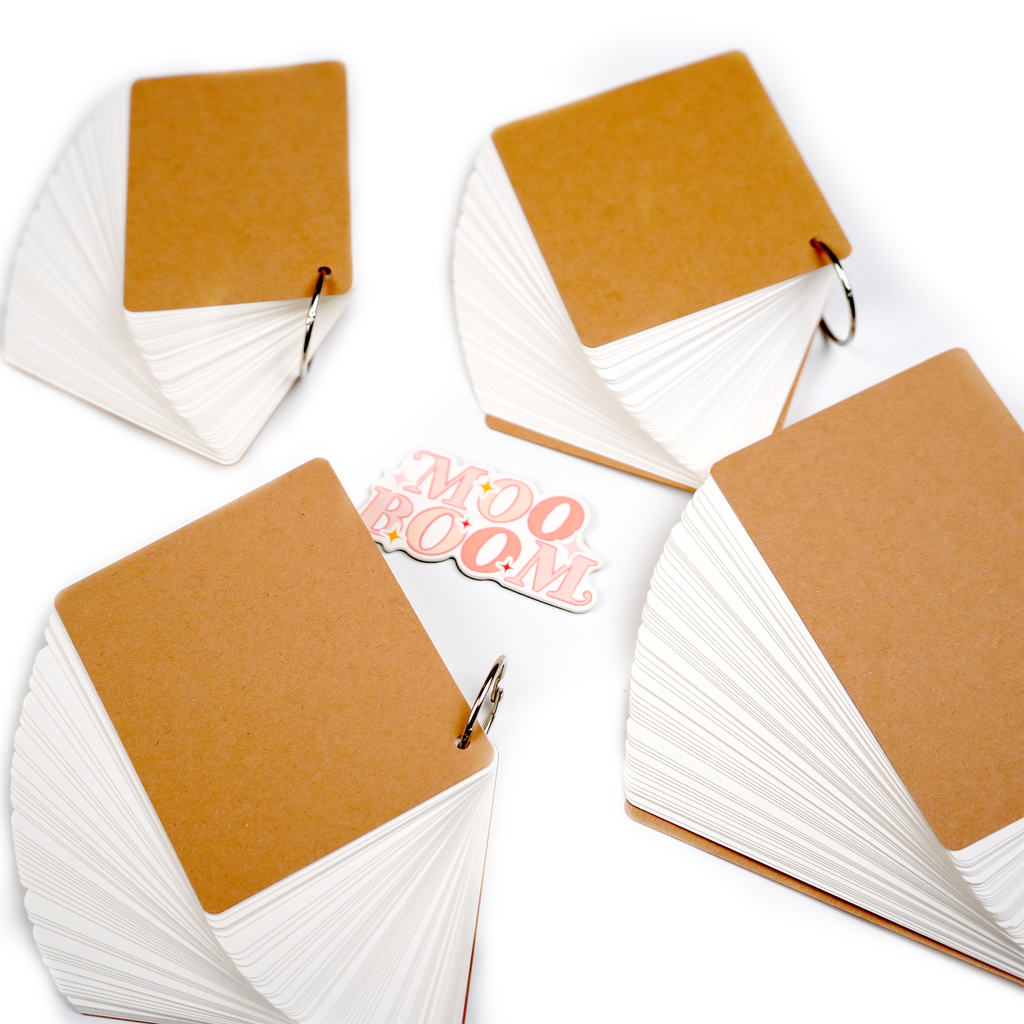 White Writable Punch Card & Metal Ring