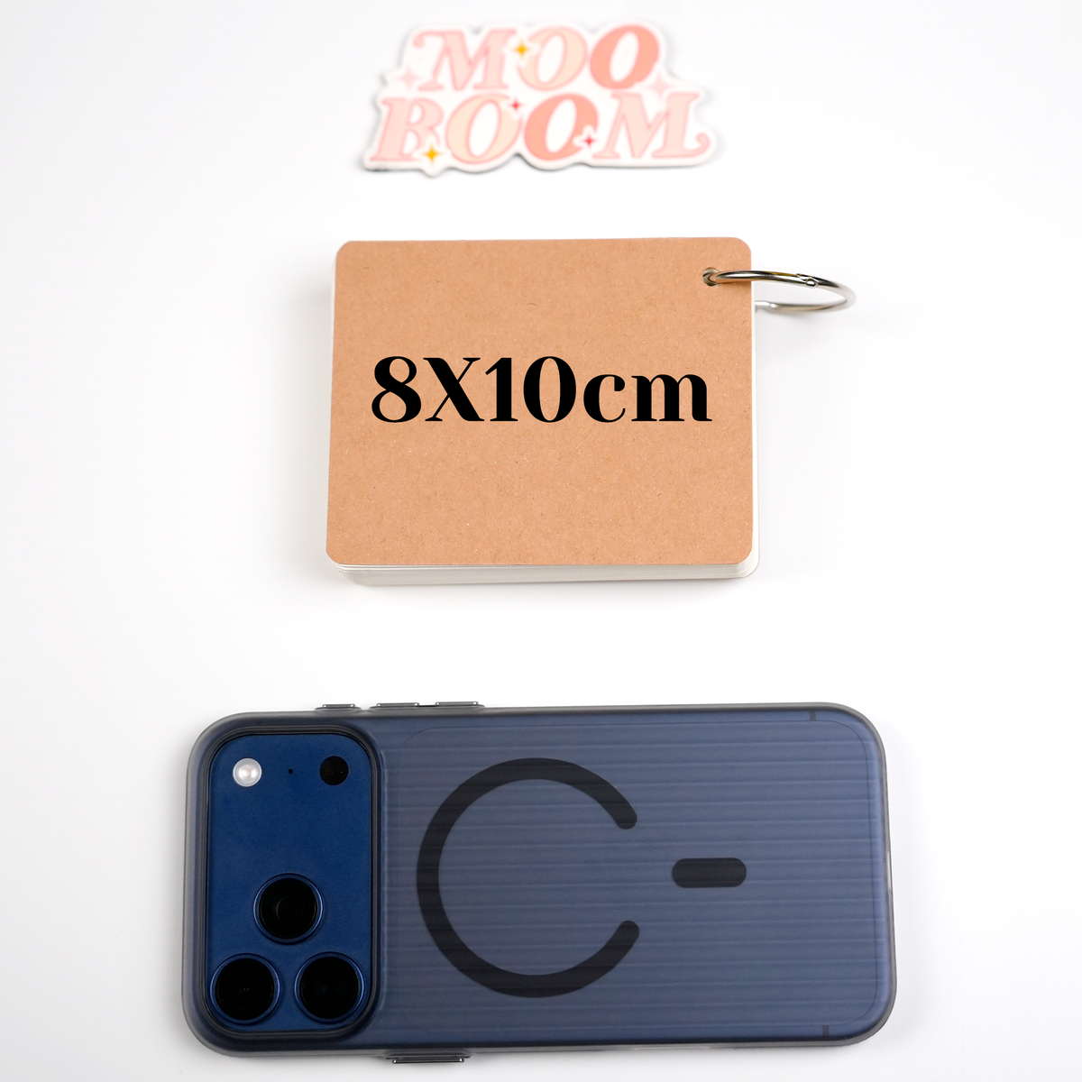 White Writable Punch Card & Metal Ring