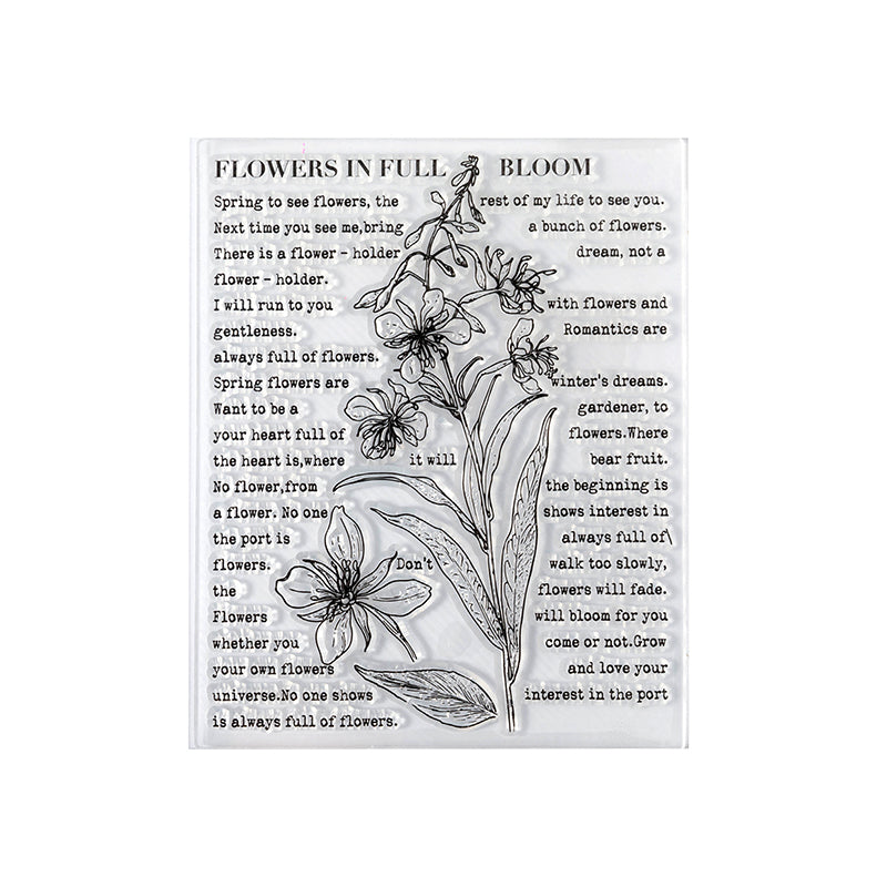 flowers and plants Transparent Silicone Stamps