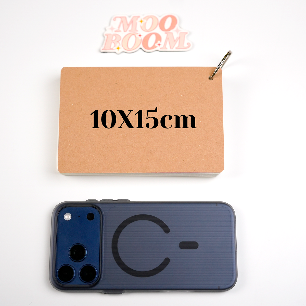 White Writable Punch Card & Metal Ring
