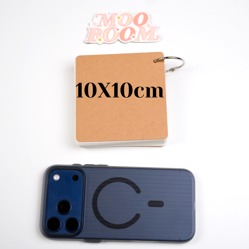 White Writable Punch Card & Metal Ring