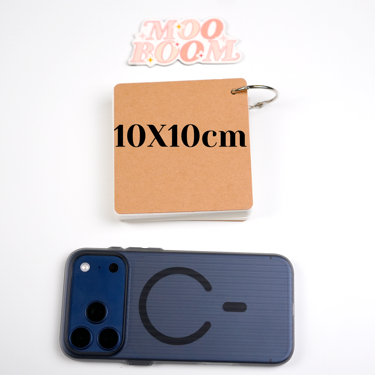 White Writable Punch Card & Metal Ring