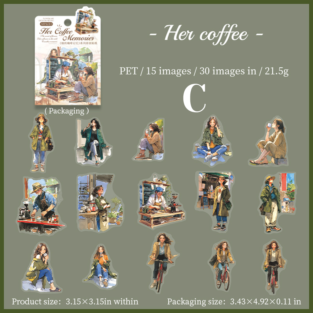 Coffee Memory PET Sticker