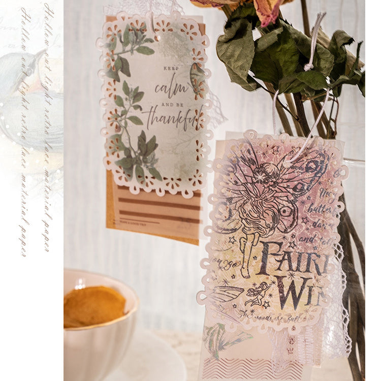 Light Vintage Lace Hollow Paper