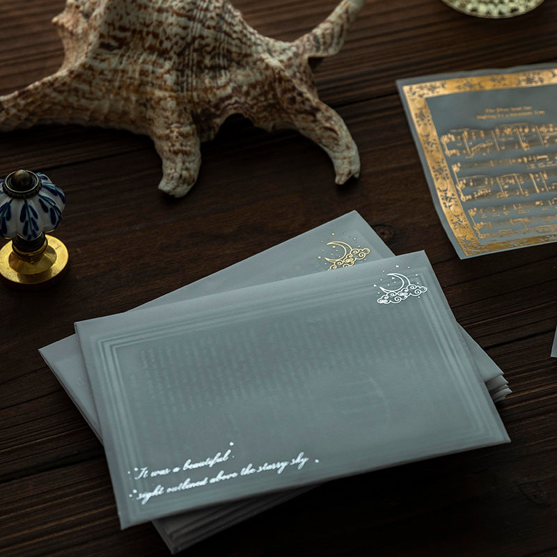 Shining Starry Sky Bronzing Silver Bronzing Paper 10pcs