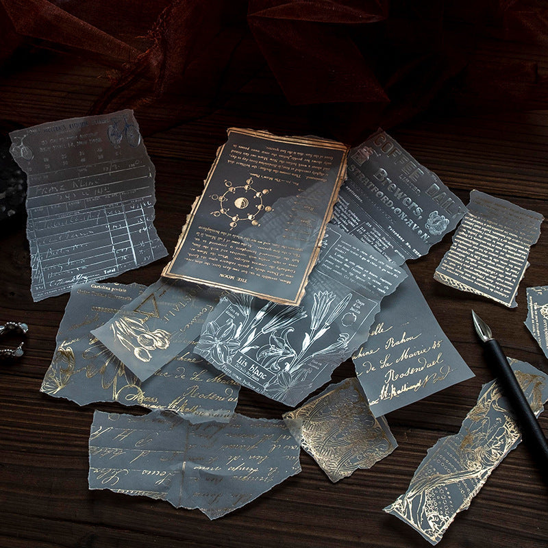 Shining Starry Sky Bronzing Silver Bronzing Paper 10pcs