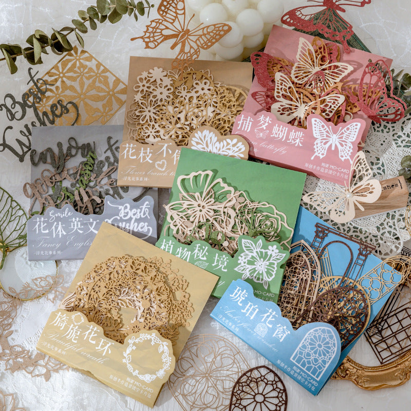 Floating Flower Series Embossed Die Cut Paper