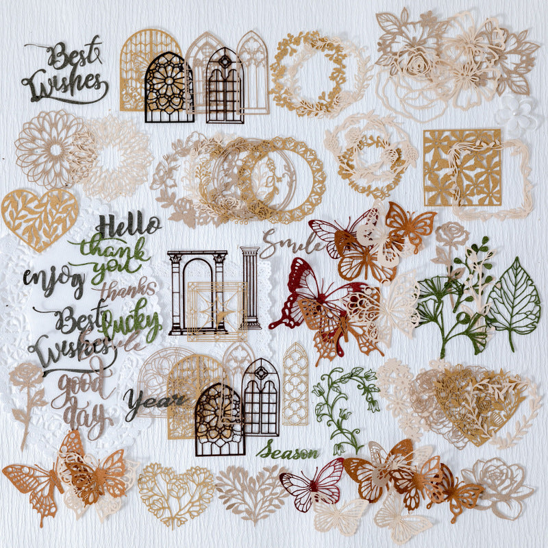 Floating Flower Series Embossed Die Cut Paper