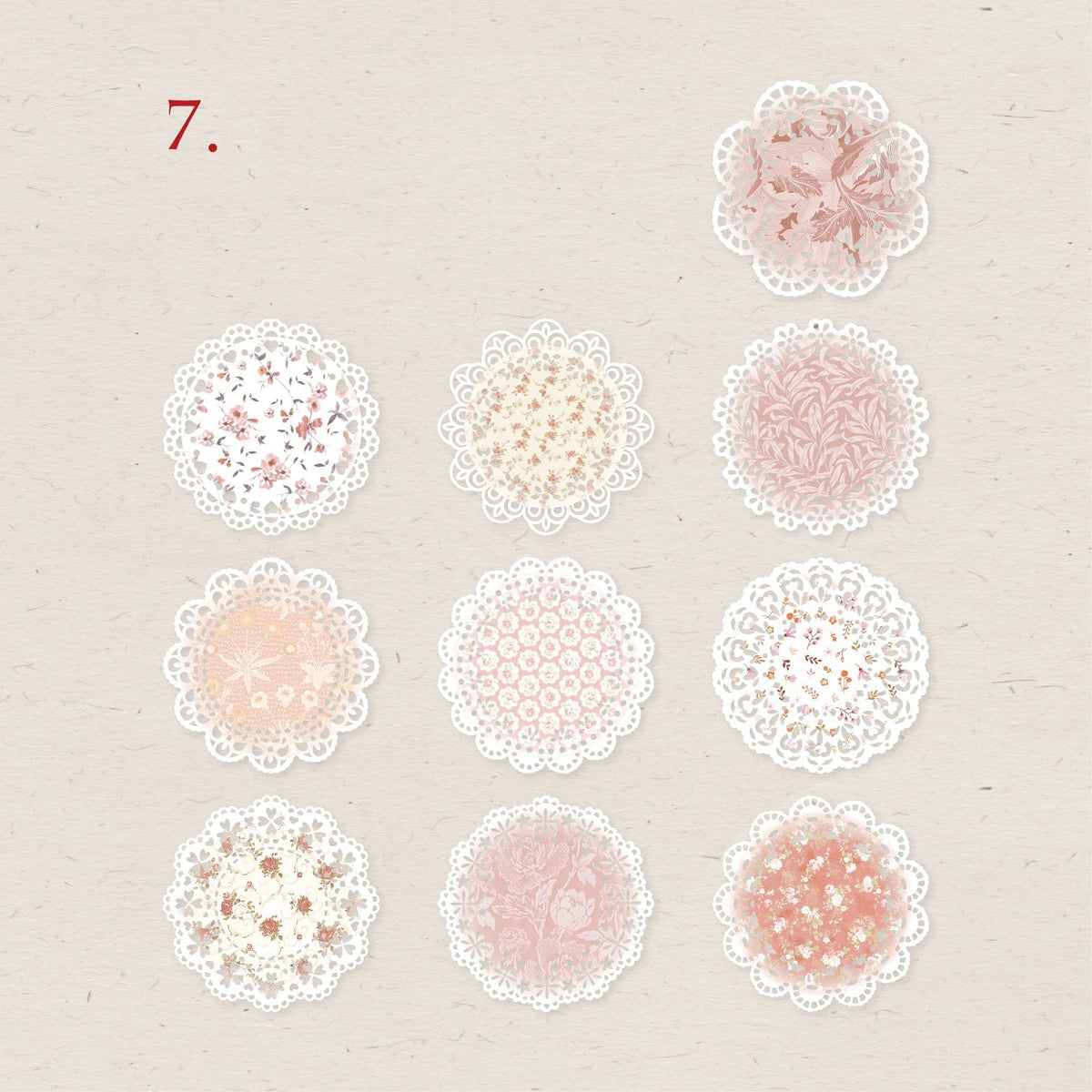 Lace Hollow Kraft Deco Paper 20pcs