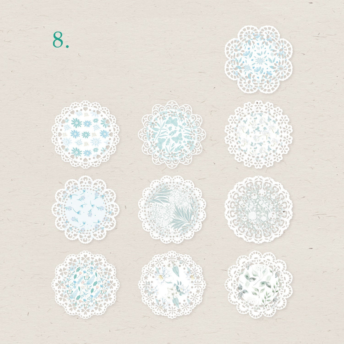 Lace Hollow Kraft Deco Paper 20pcs