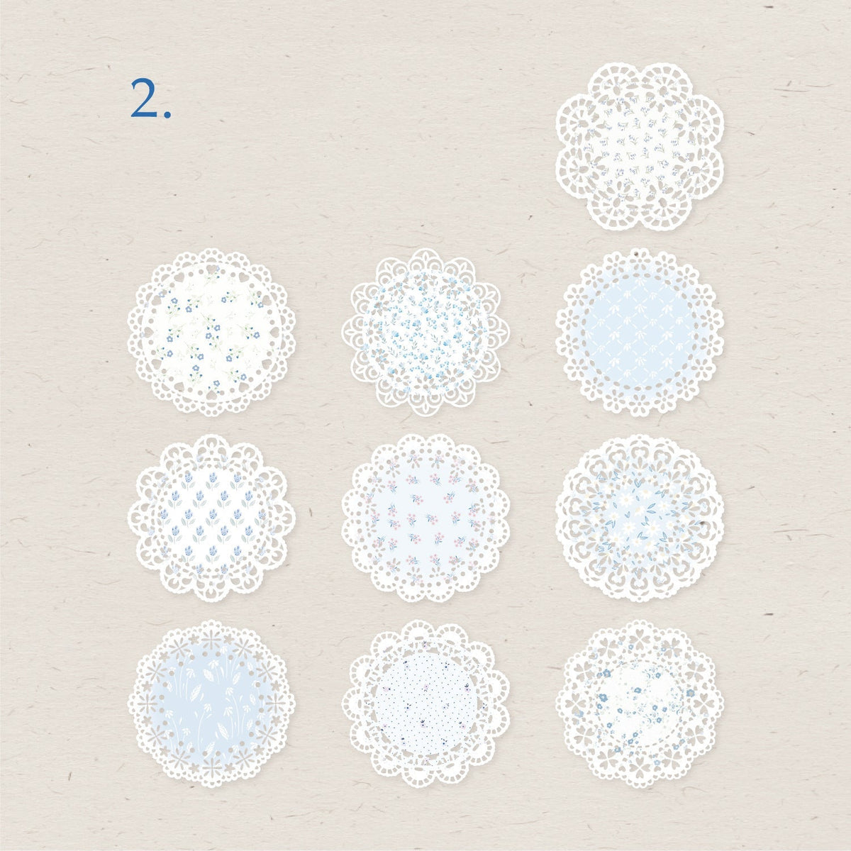 Lace Hollow Kraft Deco Paper 20pcs