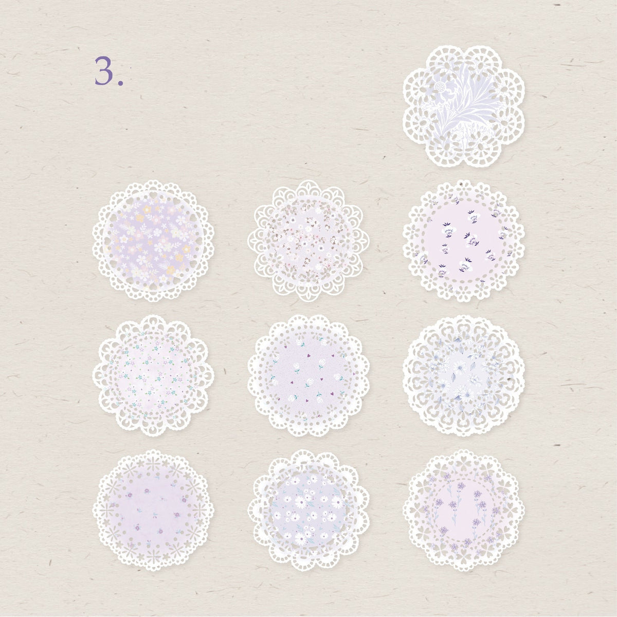 Lace Hollow Kraft Deco Paper 20pcs