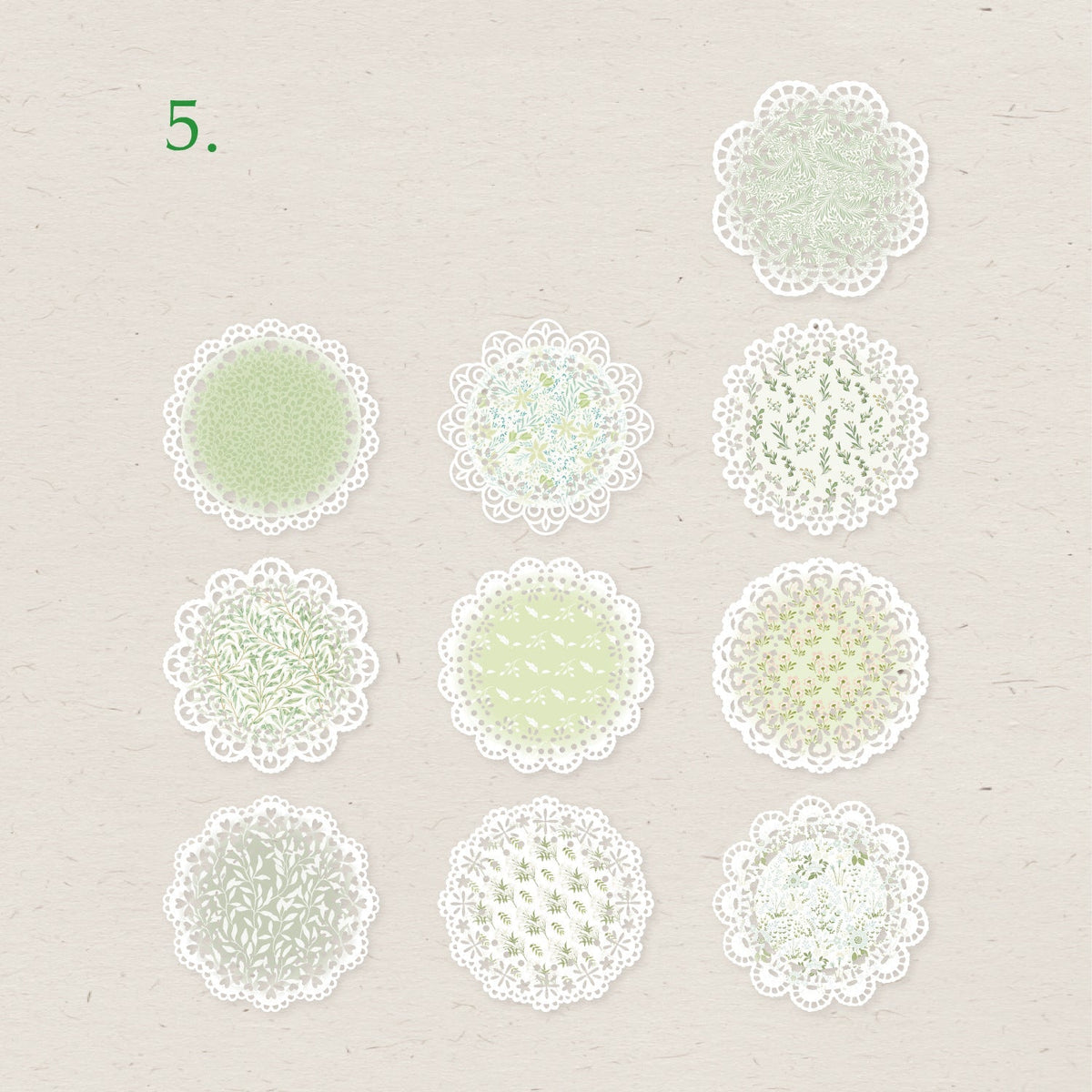 Lace Hollow Kraft Deco Paper 20pcs