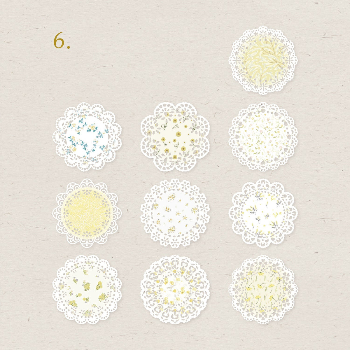 Lace Hollow Kraft Deco Paper 20pcs