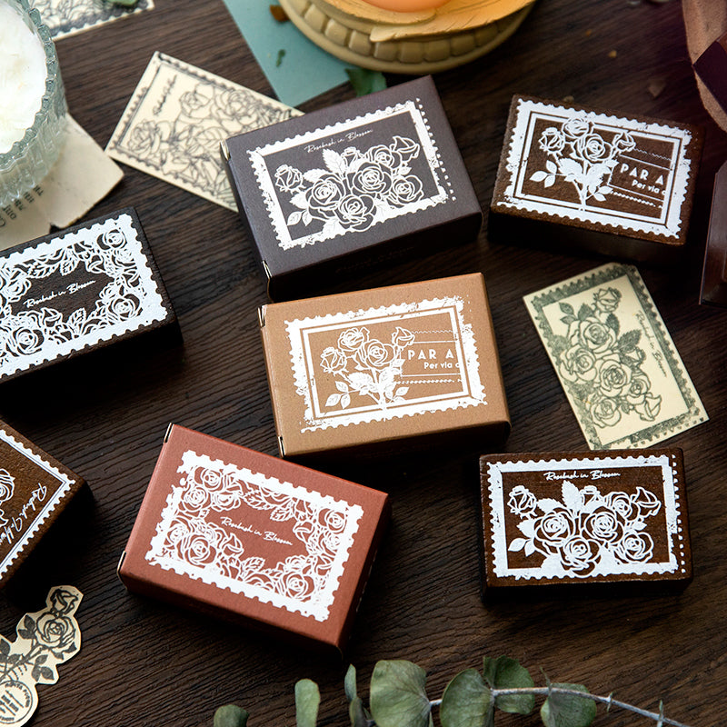 Blooming Rose Series wooden Stamps