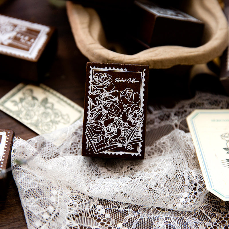 Blooming Rose Series wooden Stamps