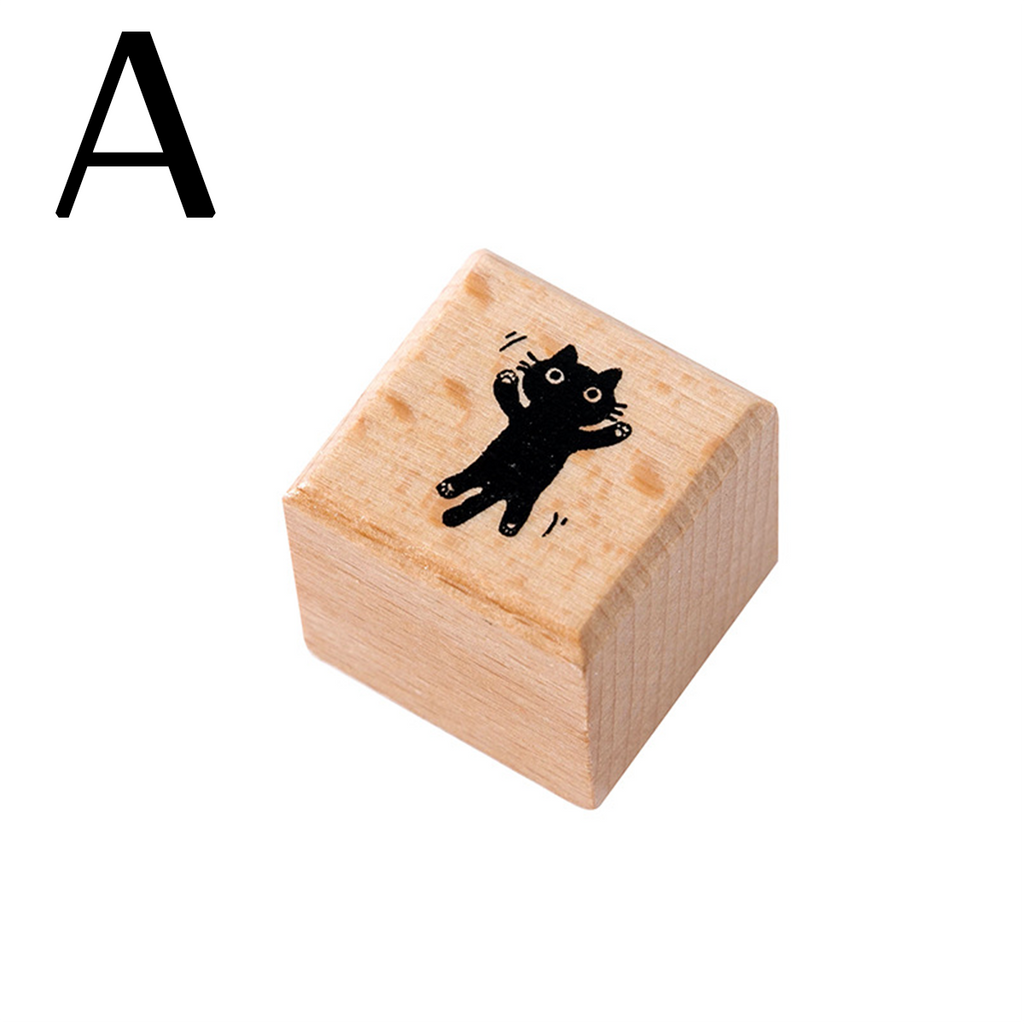 Cat Wooden Stamp for Bullet Journal