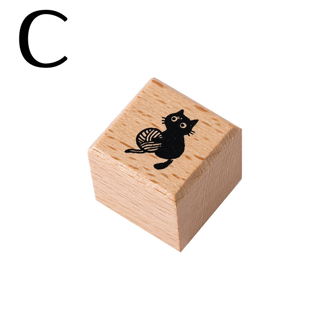 Cat Wooden Stamp for Bullet Journal