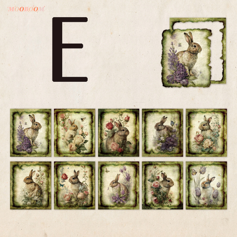 "Memory Flower Field" Series Of Vintage Style Pretty Paper