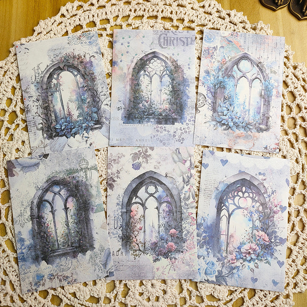 Window Theme Scrapbook Paper