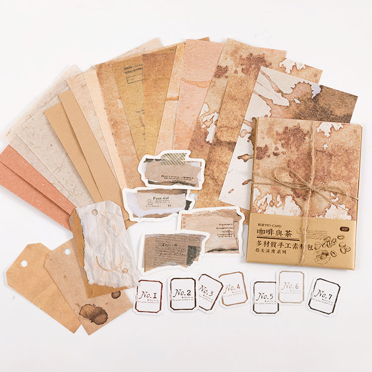 Vintage Multi-Material Scrapbook Paper