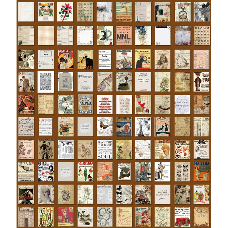 365 Mini Vintage-Style Journal Paper Set