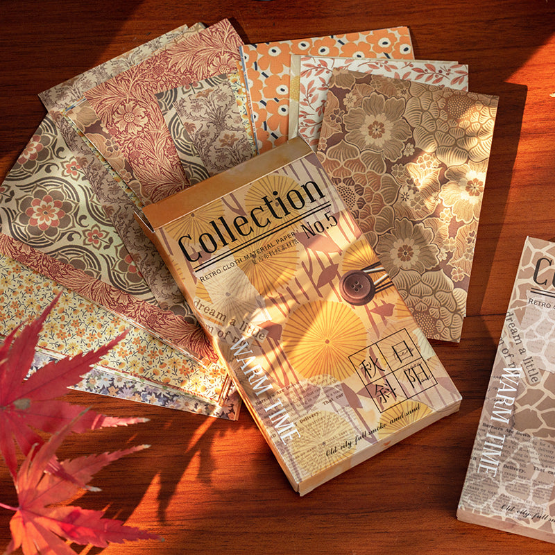 YUXIAN Time Warmth Series Vintage Scrapbook Papers