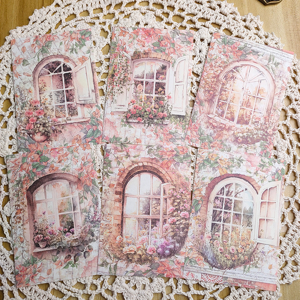 Window Theme Scrapbook Paper