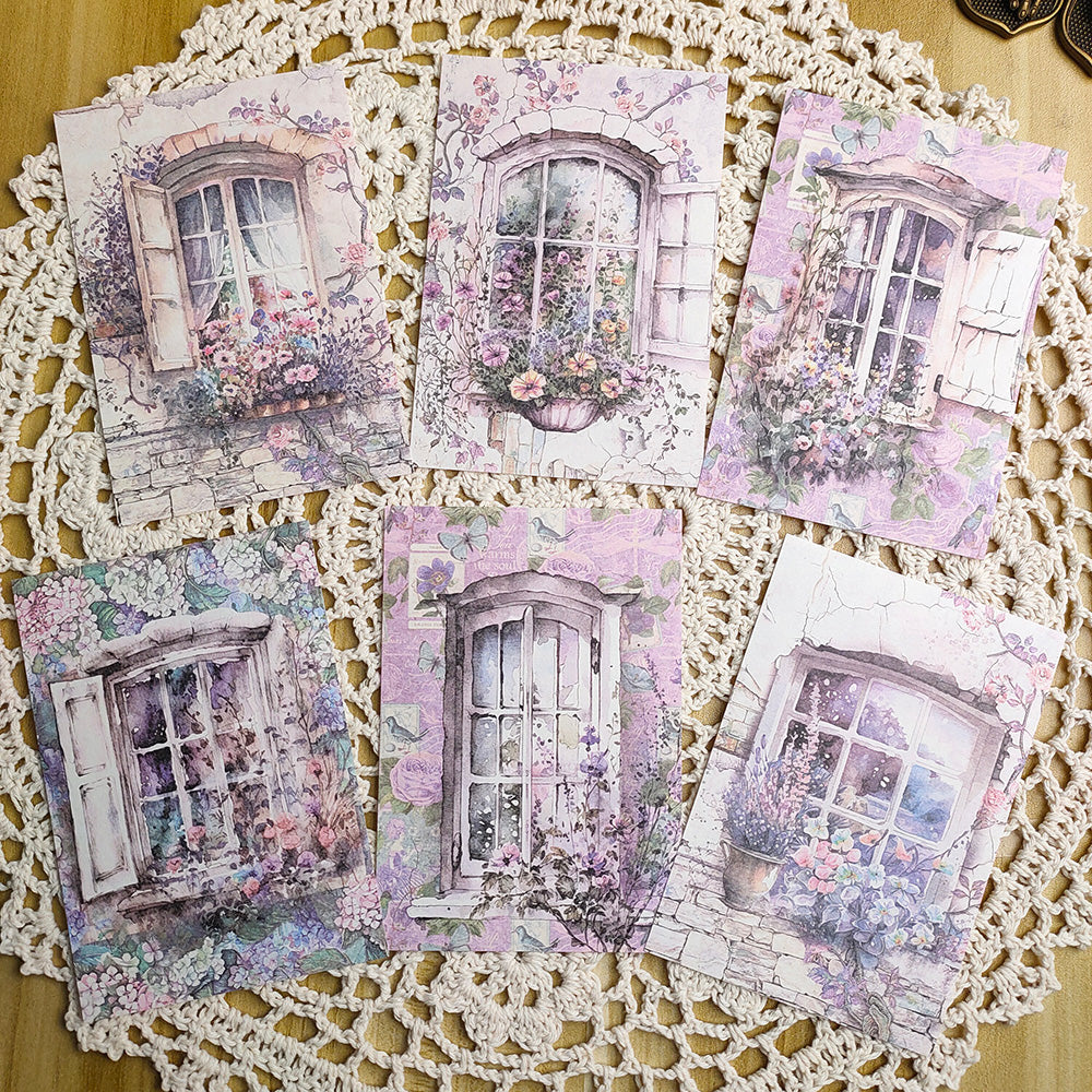 Window Theme Scrapbook Paper