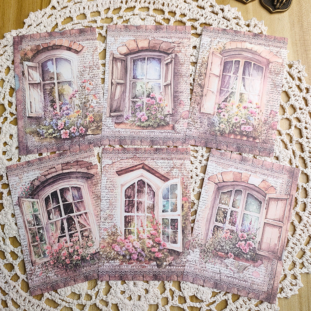 Window Theme Scrapbook Paper