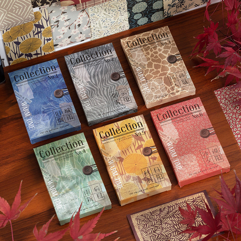 YUXIAN Time Warmth Series Vintage Scrapbook Papers