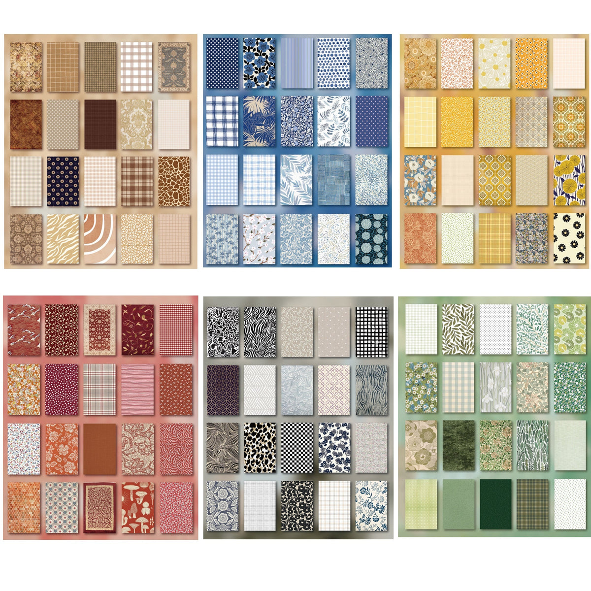 YUXIAN Time Warmth Series Vintage Scrapbook Papers