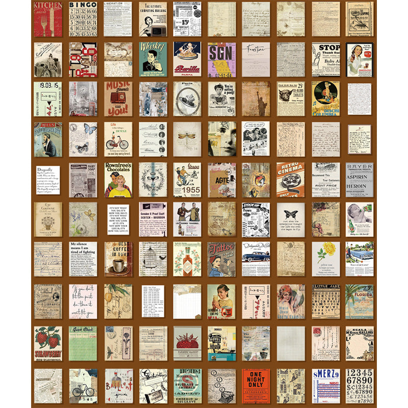 365 Mini Vintage-Style Journal Paper Set