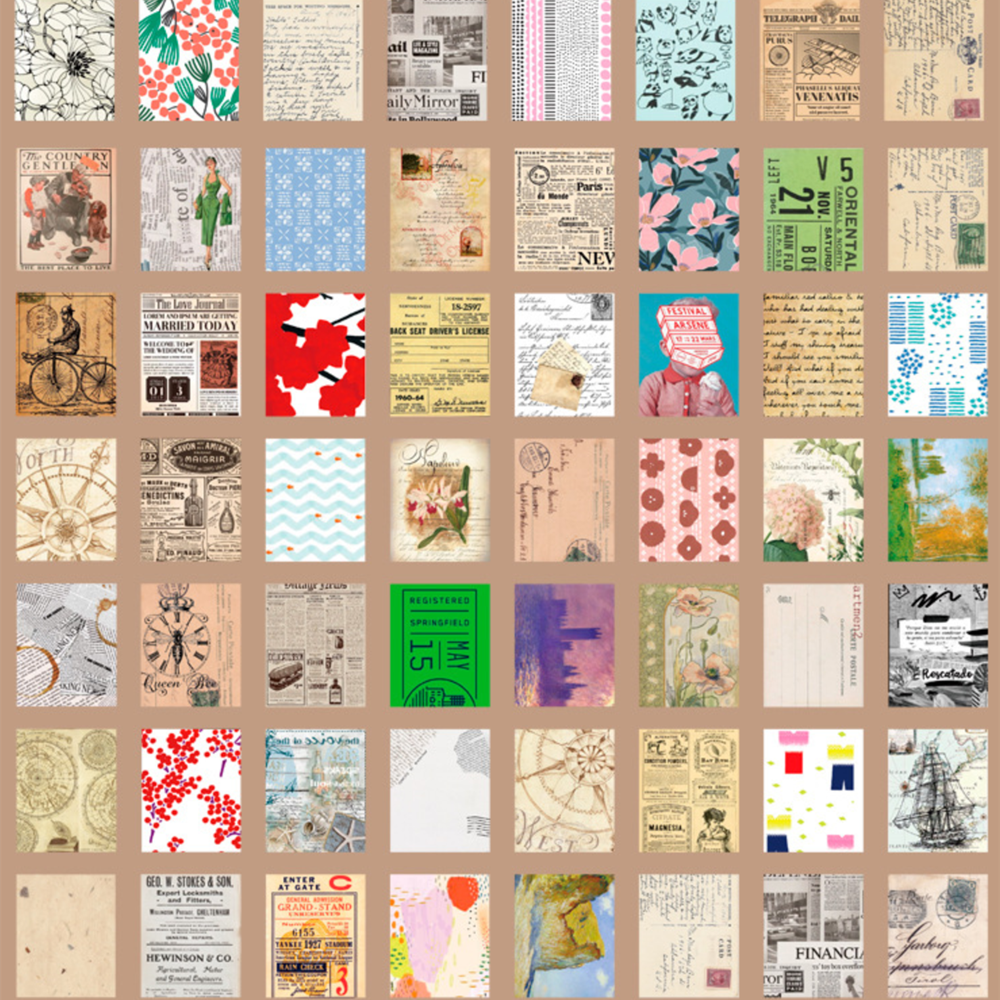 365 Mini Vintage-Style Journal Paper Set