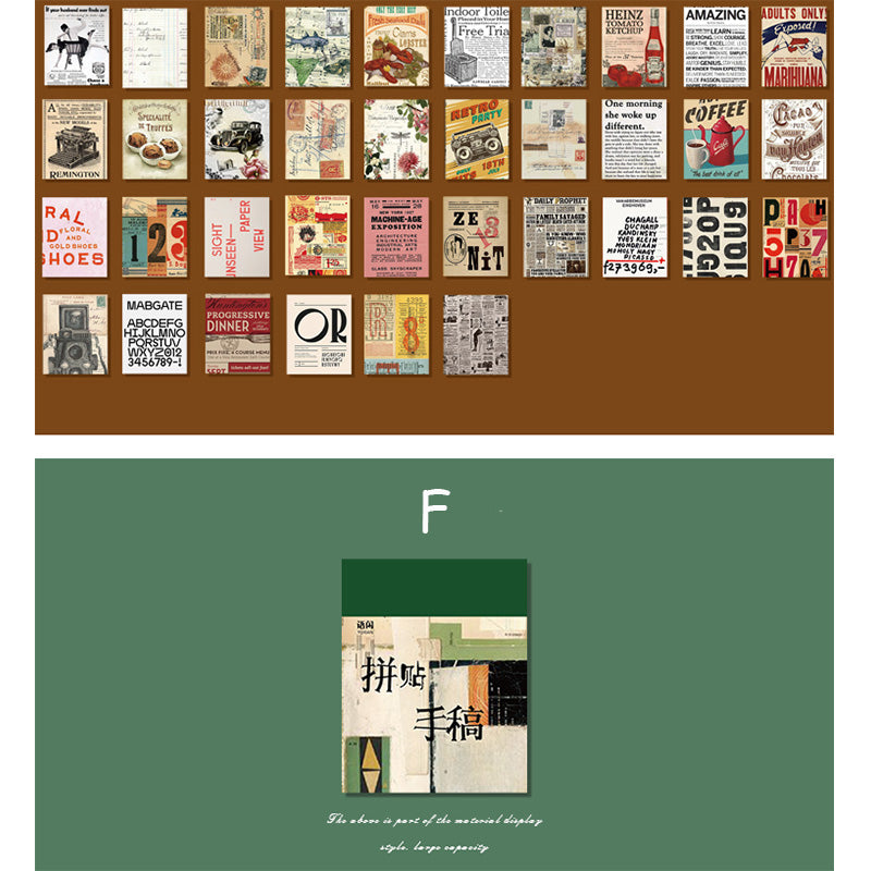 365 Mini Vintage-Style Journal Paper Set