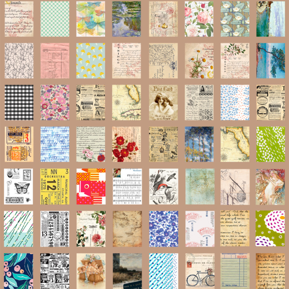 365 Mini Vintage-Style Journal Paper Set