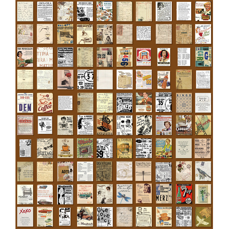 365 Mini Vintage-Style Journal Paper Set